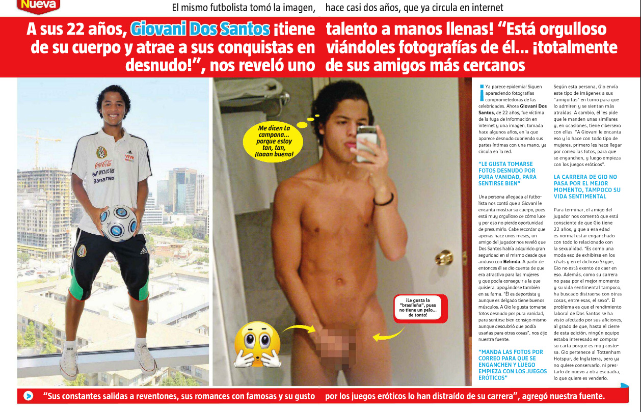 Giovani Dos Santos desnudo otravez en foto.