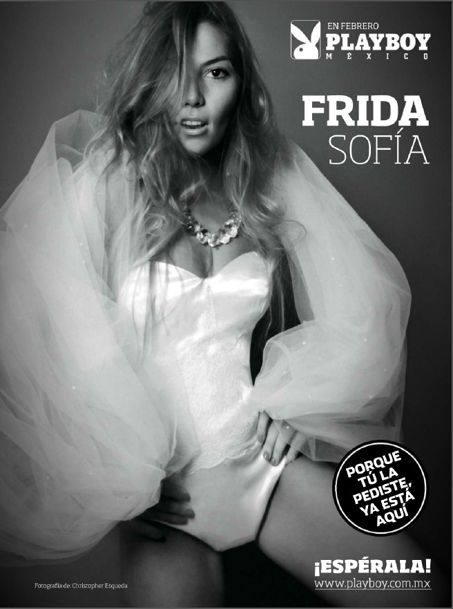 Fotos de Frida Sofia posándose para la revista Playboy.